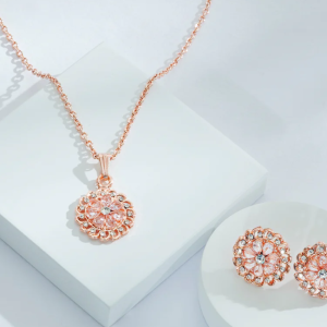 Iridesa Rose Gold Necklace Set